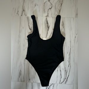 black one piece swimsuit